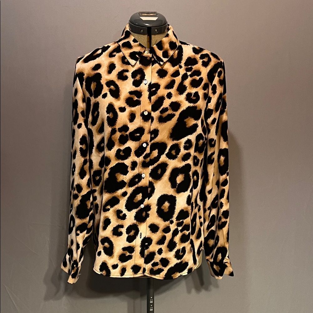 Forever 21 Animal Print Blouse Women's S